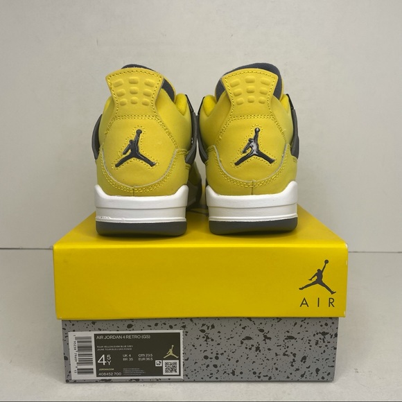 Nike Air Jordan 4 Retro GS “Lightning” NEW 2021 - Picture 4 of 4